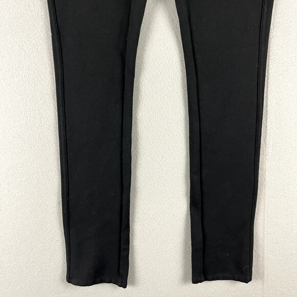 Roots Skinny Pull On Pants Womens Small Black Stretch Pockets Classic Basic - Picture 3 of 14